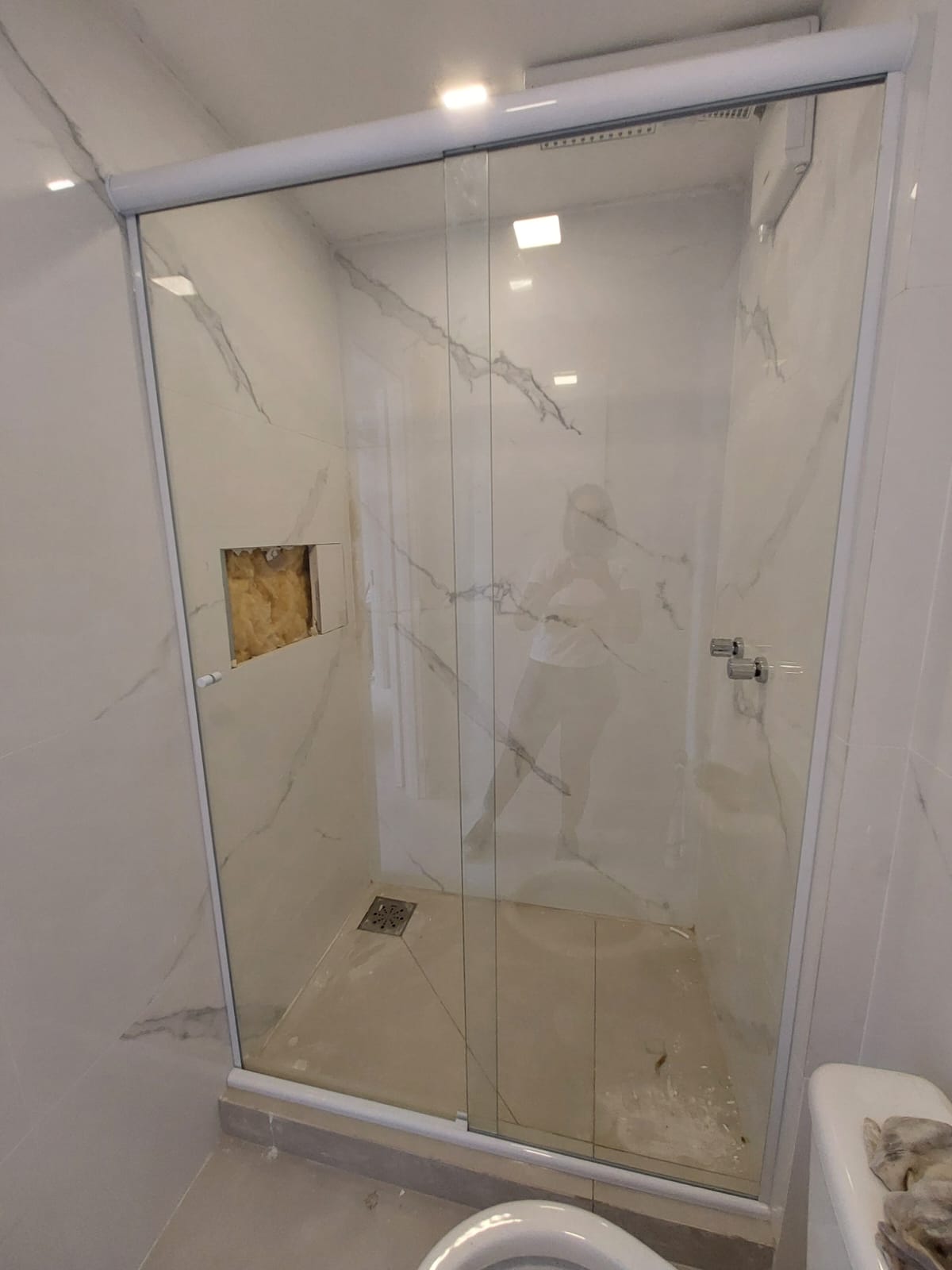 Box de vidro frontal de correr